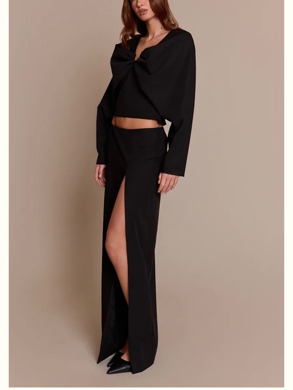 PrettyLittleThing High-Slit Maxi Skirt
